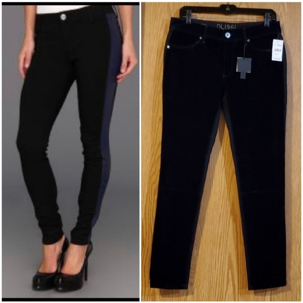 DL1961 Emma Legging in Aphrodite, Blue Velvet Front Size 29 Cotton/polyester